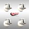 Service Caster 3 Inch 316SS Nylon Wheel Swivel Bolt Hole Caster Set with Brake SCC-SS316BH20S314-NYS-TLB-4 - alternate 2